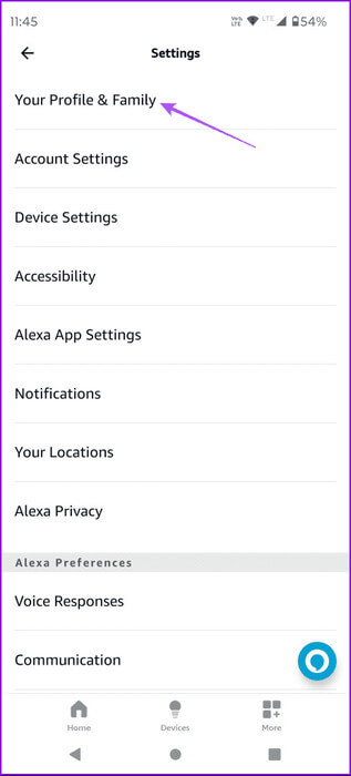 your-profile-and-family-alexa-app-settings-463x1024-1 أفضل 9 إصلاحات لعدم عمل تطبيق Amazon Alexa على iPhone وAndroid