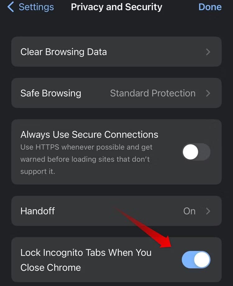 1-turning-on-the-lock-incognito-tabs-feature-in-chrome-for-iphone افعل هذه الأشياء السبعة الآن لجعل Chrome أفضل