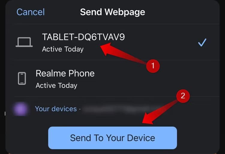 2-sending-a-webpage-to-a-desktop-device-from-chrome-for-iphone افعل هذه الأشياء السبعة الآن لجعل Chrome أفضل
