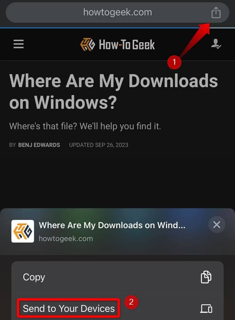 3-opening-the-setting-to-share-a-link-to-another-device-in-chrome-for-iphone افعل هذه الأشياء السبعة الآن لجعل Chrome أفضل