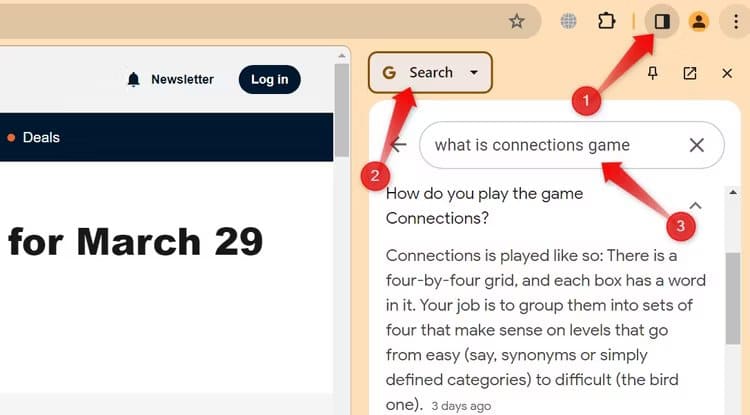 5-searching-for-a-query-in-chrome-s-side-panel افعل هذه الأشياء السبعة الآن لجعل Chrome أفضل
