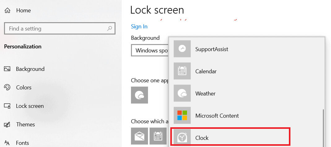 Click-on-plus-icon-and-choose-Clock كيفية إظهار التاريخ والوقت على سطح مكتب ويندوز 10 بسهولة