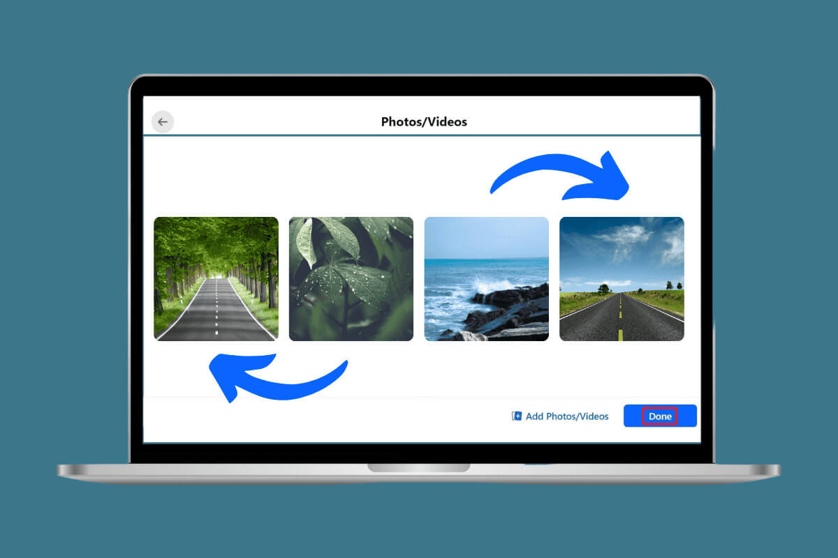 How-to-Rearrange-Photos-on-Facebook-Post-1 كيفية إعادة ترتيب الصور على منشور Facebook