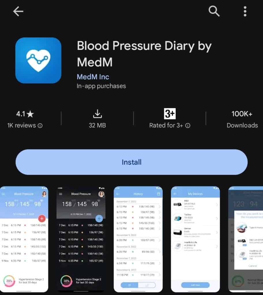 Open-the-Google-Play-Store-and-install-Blood-Pressure-Diary-by-MedM-Inc-912x1024-1 كيفية استخدام تطبيقات ضغط الدم على Android