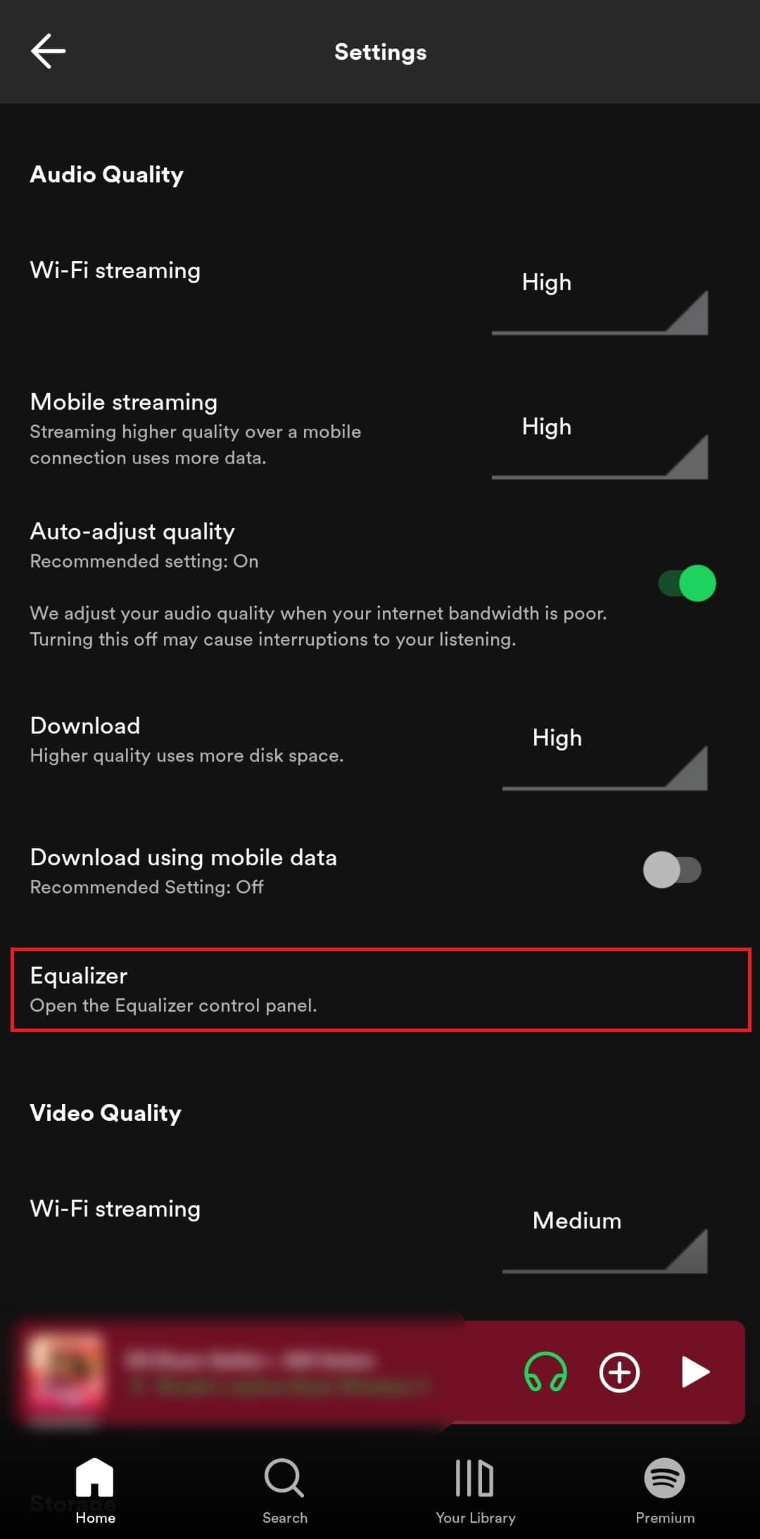 Scroll-down-to-Audio-Quality-and-tap-on-Equalizer-under-it كيفية زيادة الجهير على Spotify Android
