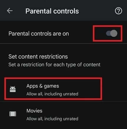 Turn-on-the-Parent-Controls-option كيفية حظر Snapchat على Android