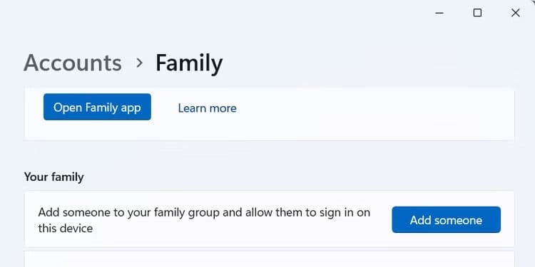 add-family-windows كيفية إعداد أدوات الرقابة الأبوية على نظام التشغيل Windows 11