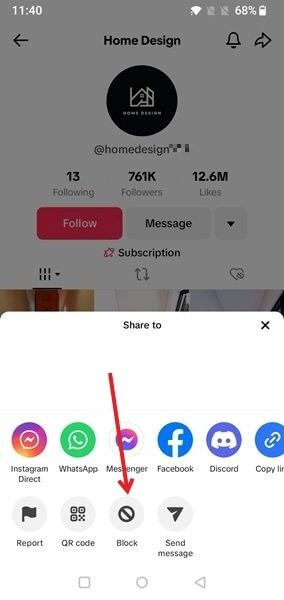 block-users-tiktok-mobile-block-option طريقة سهلة لحظر شخص على TikTok