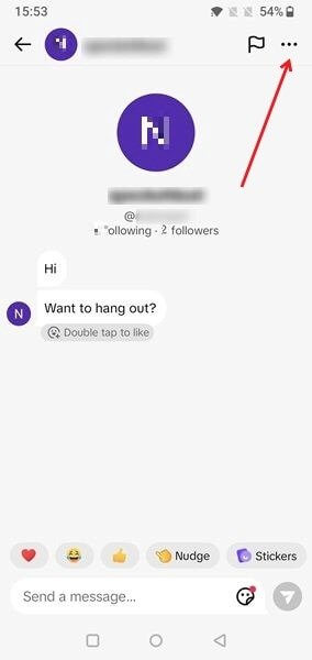 block-users-tiktok-mobile-dm-dots-settings طريقة سهلة لحظر شخص على TikTok