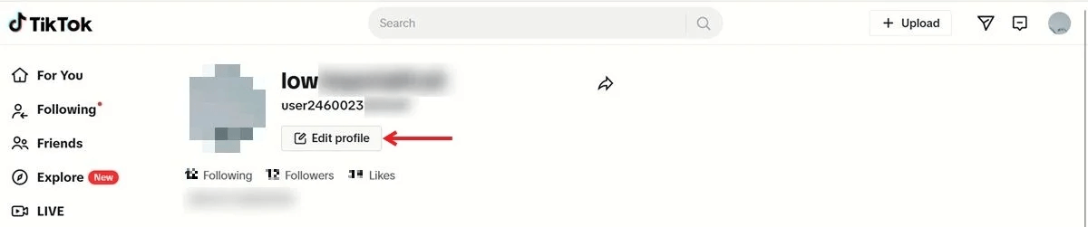 change-username-tiktok-pc-edit-profile خطوات بسيطة لتغيير اسم المستخدم واسم العرض على TikTok