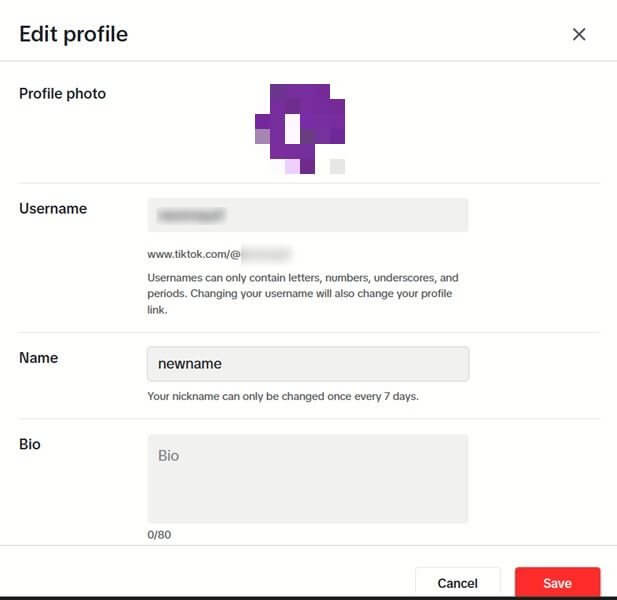 change-username-tiktok-pc-new-name خطوات بسيطة لتغيير اسم المستخدم واسم العرض على TikTok