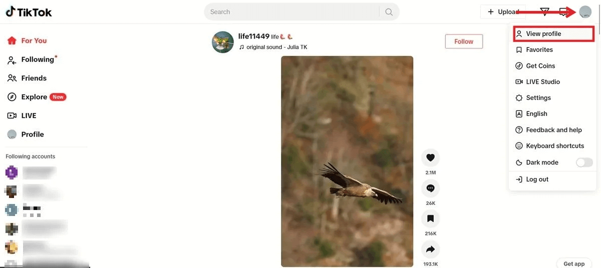 change-username-tiktok-pc-view-profile خطوات بسيطة لتغيير اسم المستخدم واسم العرض على TikTok