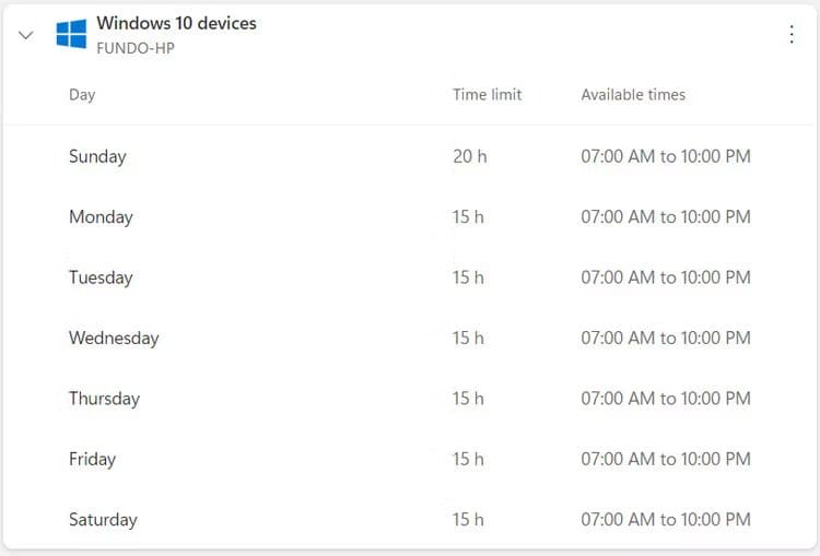 child-account-screentime-limits-windows-family-app كيفية إعداد أدوات الرقابة الأبوية على نظام التشغيل Windows 11
