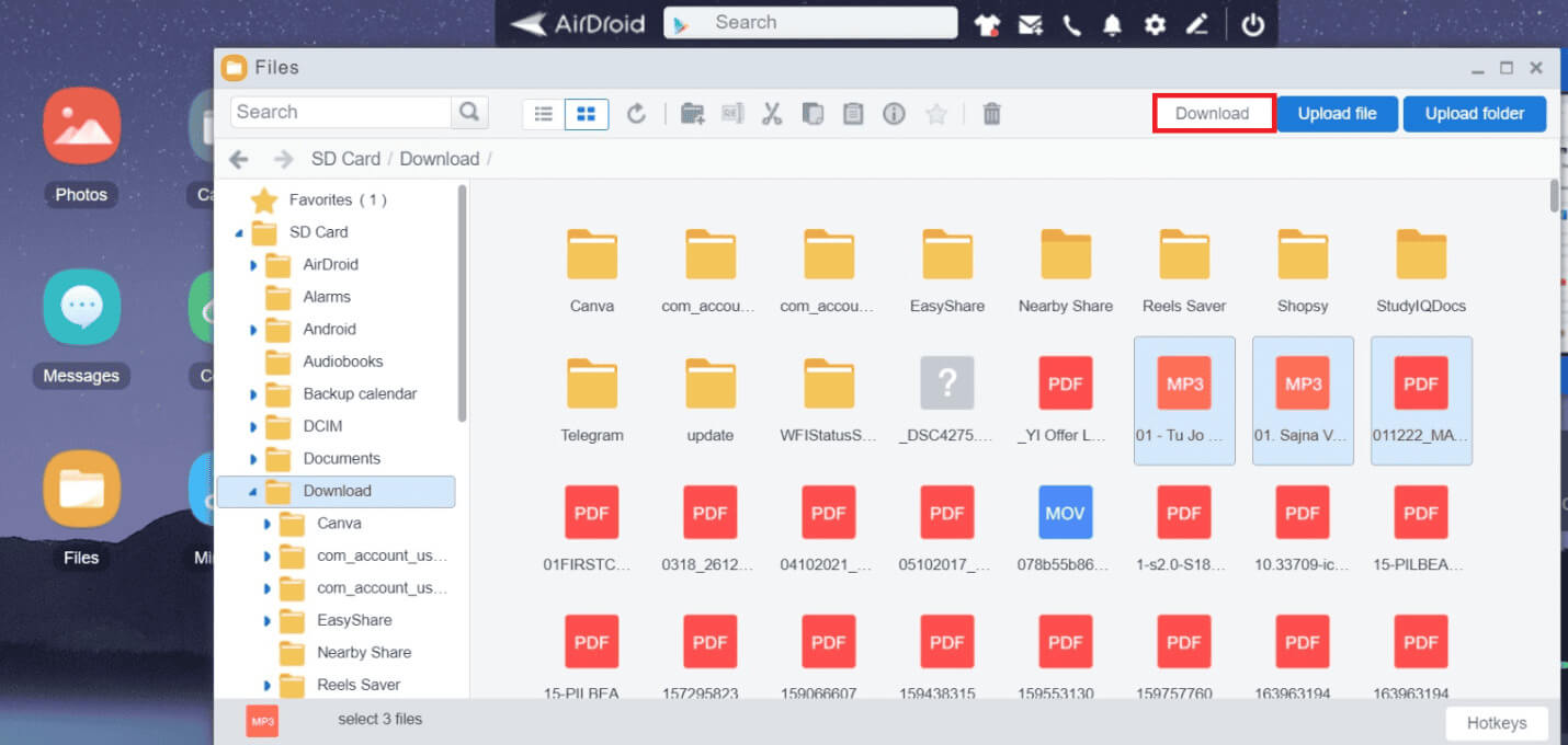 click-on-download كيفية نقل الملفات من Android إلى محرك أقراص فلاش USB (سلكي أو لاسلكي)