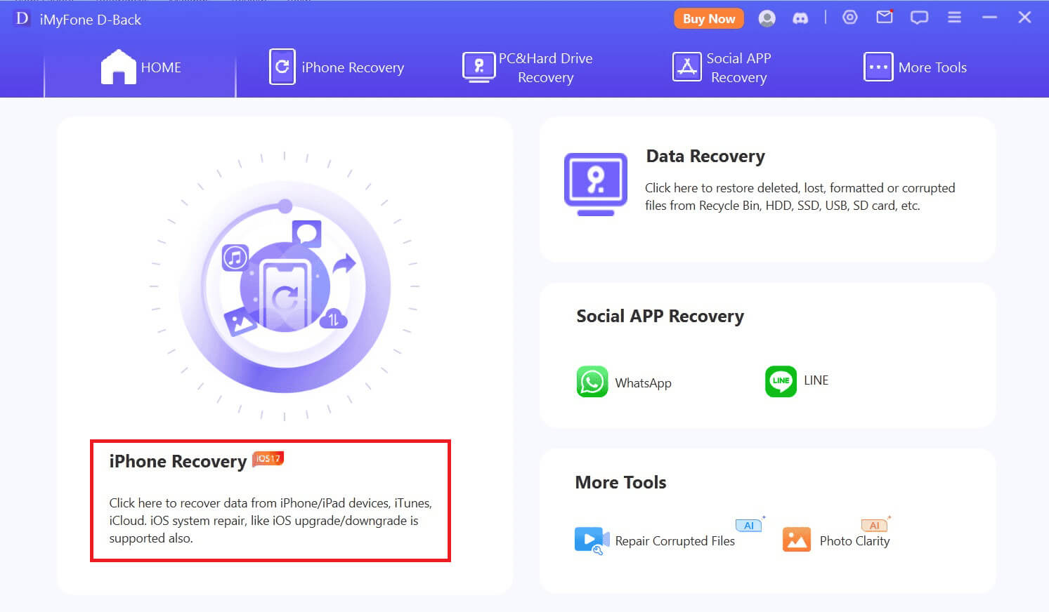 click-on-iphone-recovery كيفية استعادة رسائل TikTok المحذوفة على iPhone وAndroid