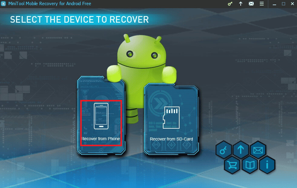 click-on-recover-from-phone كيفية استرداد جهات الاتصال على هاتف Android