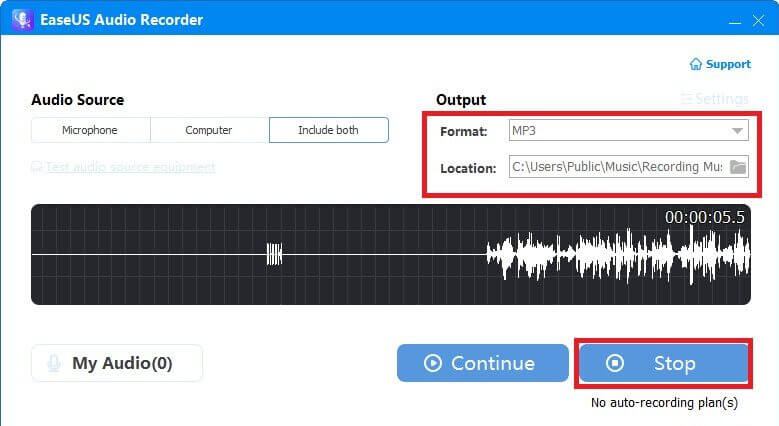 click-on-stop-e1713468473611 كيفية تسجيل MP3 على Windows 10