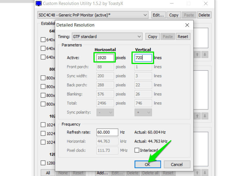create-custom-resolution طرق زيادة مجال الرؤية في الألعاب بدون دعم بطاقة الرسوميات على Windows