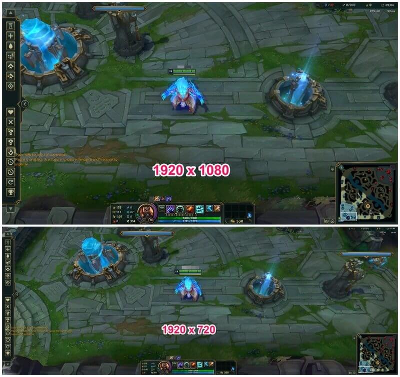 custom-screen-resolution-comparison طرق زيادة مجال الرؤية في الألعاب بدون دعم بطاقة الرسوميات على Windows
