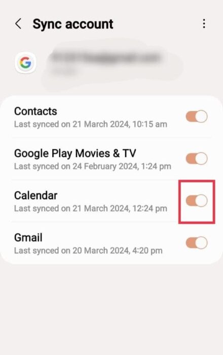 ensure-sync-calendar-is-turned-on-e1712268557548 كيفية عمل نسخة احتياطية واستعادة تقويم Google على هاتف Android