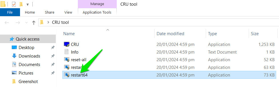 reset-cru-settings طرق زيادة مجال الرؤية في الألعاب بدون دعم بطاقة الرسوميات على Windows