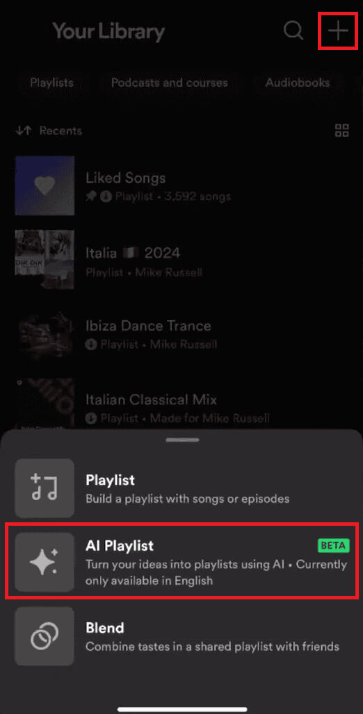 select-ai-playlist كيفية إنشاء قائمة تشغيل باستخدام المطالبات باستخدام AI Generator على Spotify