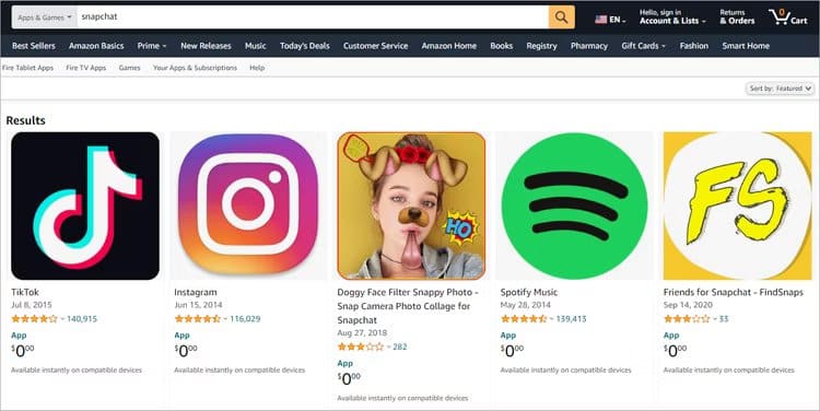 snapchat-amazon أنت بحاجة إلى متجر Play على Fire Tablet للحصول على هذه التطبيقات العشرة الشائعة