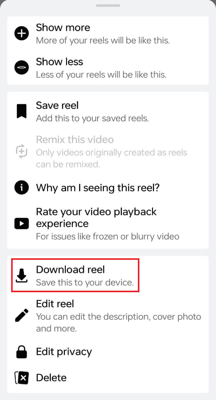 tap-on-download-reel كيفية تنزيل Facebook Reels: الدليل الشامل