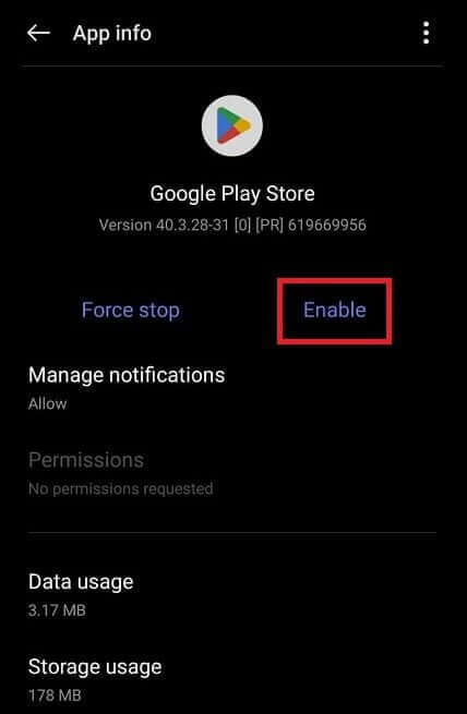 tap-on-enable-e1713292519573 كيفية إعادة تثبيت متجر Google Play على Android