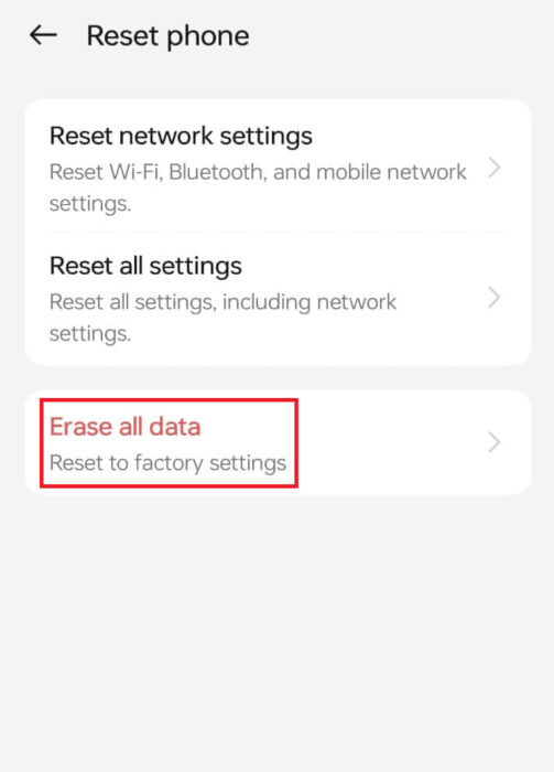 tap-on-erase-all-data-e1712328765425 لماذا لا أستطيع رؤية الرموز التعبيرية على Android