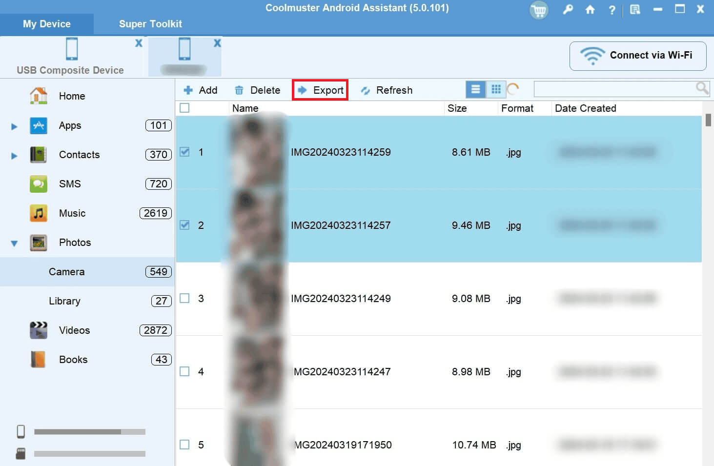 tap-on-export-1 كيفية نقل الملفات من Android إلى محرك أقراص فلاش USB (سلكي أو لاسلكي)