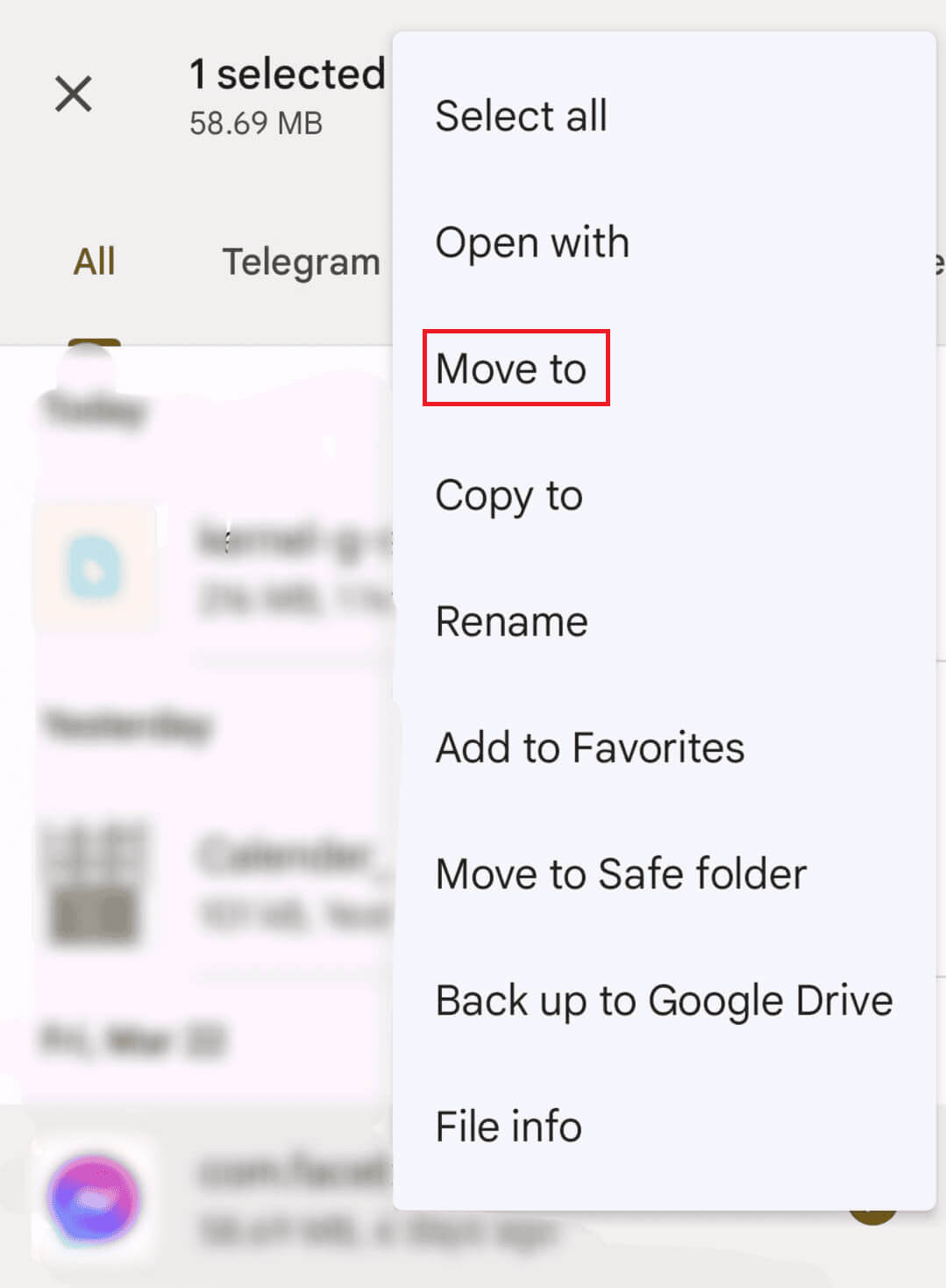 tap-on-move-to كيفية نقل الملفات من Android إلى محرك أقراص فلاش USB (سلكي أو لاسلكي)