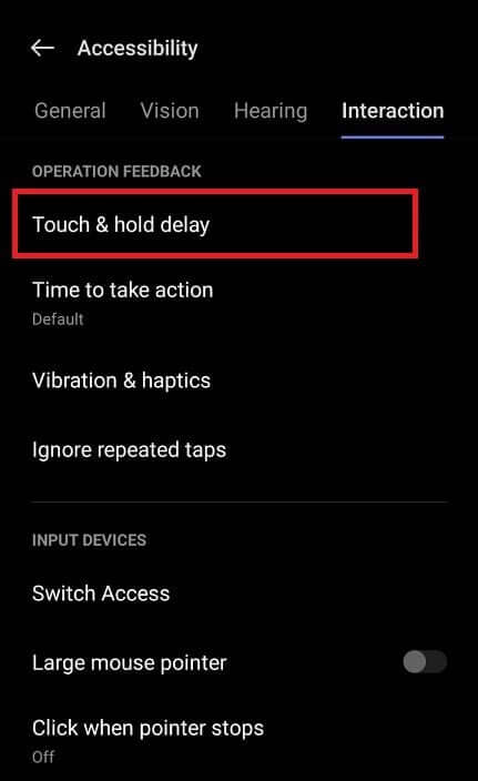 tap-on-touch-and-hold-delay-e1713211857566 كيفية تغيير حساسية اللمس على Android