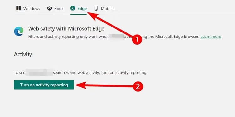 turn-on-activity-reporting كيفية إعداد أدوات الرقابة الأبوية على نظام التشغيل Windows 11