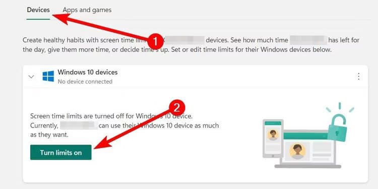 turning-on-device-limits-windows-11-2 كيفية إعداد أدوات الرقابة الأبوية على نظام التشغيل Windows 11