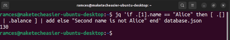 use-jq-json-linux-09-conditional-filtering-database استخدام أمر jq لتحليل بيانات JSON على نظام Linux