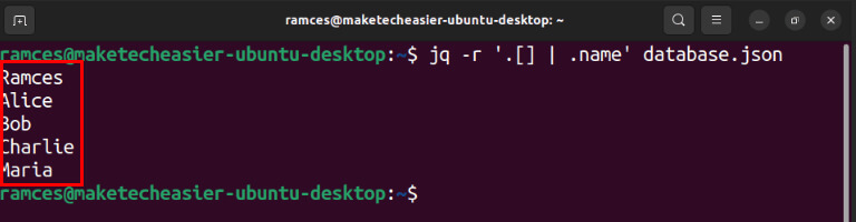 use-jq-json-linux-14-raw-data-strip-database-output استخدام أمر jq لتحليل بيانات JSON على نظام Linux