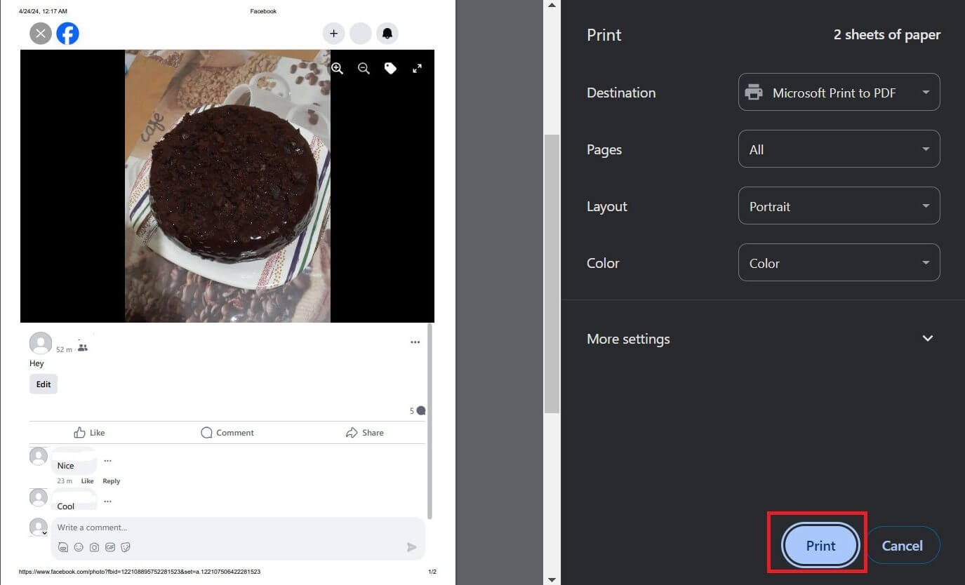 print-and-save-as-pdf-e1714064497786 أسهل طرق لطباعة الصور والمستندات من فيسبوك على هواتف Android