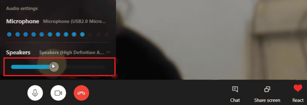 swipe-the-slider-to-the-left-to-lower-your-volume كيفية خفض مستوى صوت Skype في Windows 10