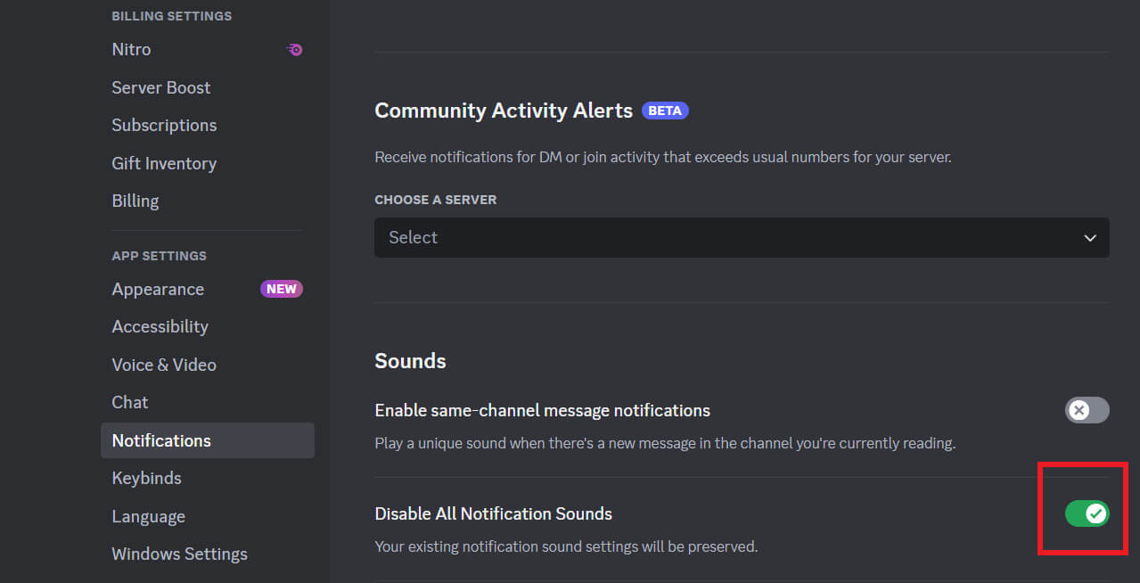 turn-on-disable-all-notifications-sounds-e1714387234643 كيفية كتم صوت إشعارات Discord