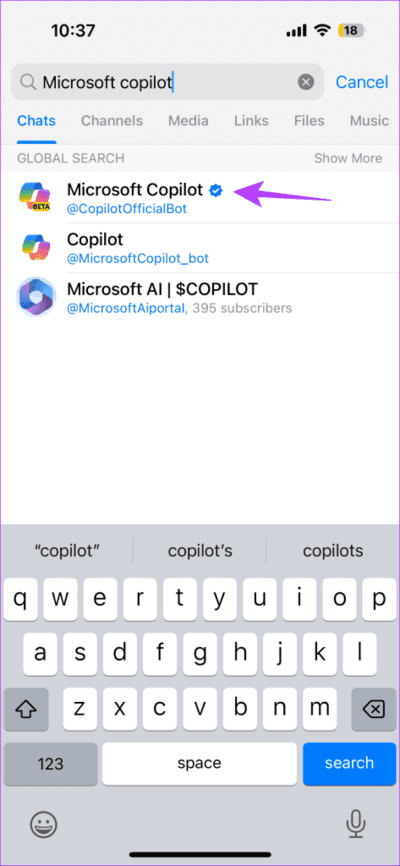 10.12-473x1024-1 6 أشياء رائعة لاستخدام روبوت Microsoft Copilot AI الجديد من Telegram
