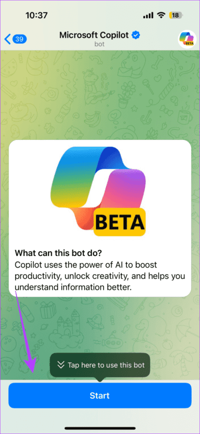 10.13-473x1024-1 6 أشياء رائعة لاستخدام روبوت Microsoft Copilot AI الجديد من Telegram
