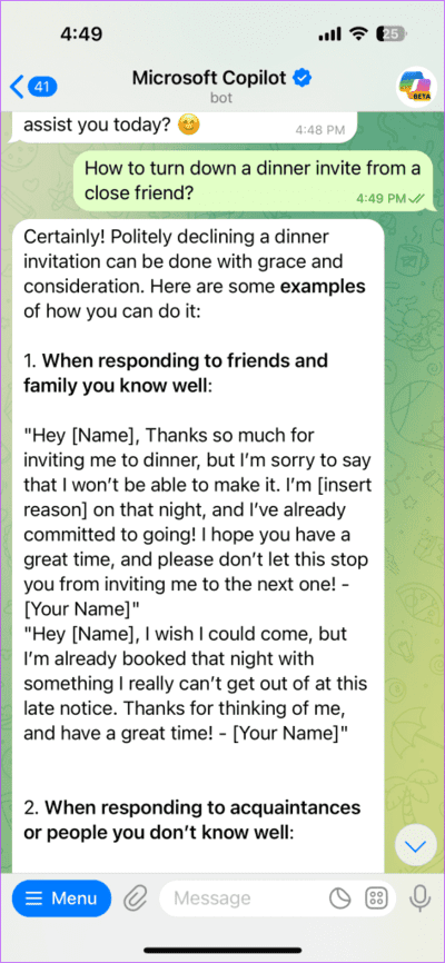 10.16-473x1024-1 6 أشياء رائعة لاستخدام روبوت Microsoft Copilot AI الجديد من Telegram