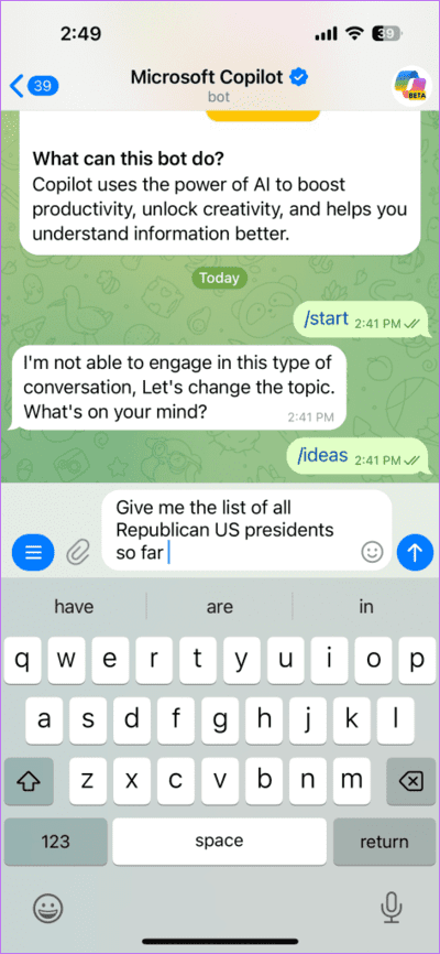 10.3-473x1024-1 6 أشياء رائعة لاستخدام روبوت Microsoft Copilot AI الجديد من Telegram