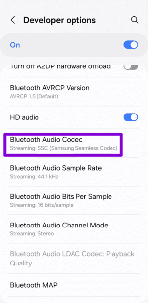 Bluetooth-Audio-Codec-on-Samsung-Phone-500x1024-1 أفضل 7 طرق لتحسين جودة الصوت في هواتف Samsung Galaxy