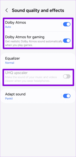 Enable-Dolby-Atmos-and-UHQ-Upscaler-on-Samsung-Phone-500x1024-1 أفضل 7 طرق لتحسين جودة الصوت في هواتف Samsung Galaxy