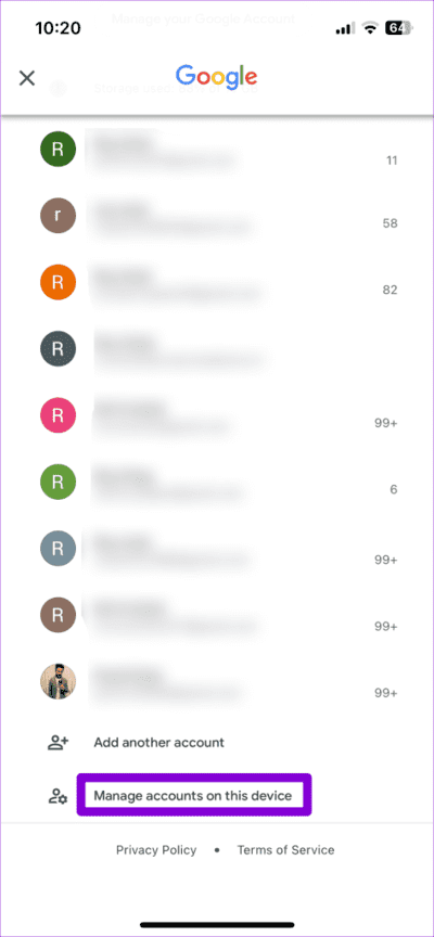 Accounts-on-Gmail-App-on-iPhone-474x1024-1 4 إصلاحات لمشكلة عدم اتصال Gmail على Android وiPhone