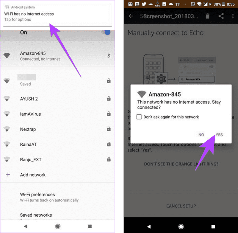 Alexa-app-connect-to-wifi-android أفضل 15 طريقة لإصلاح مشكلات إعداد Amazon Echo وAlexa