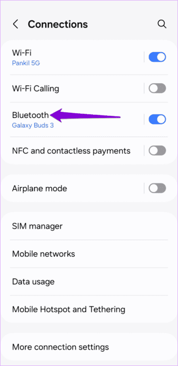 Bluetooth-Settings-on-Android-1-500x1024-1 كيفية إصلاح مشاكل مزامنة الصوت على Samsung Galaxy Buds 3
