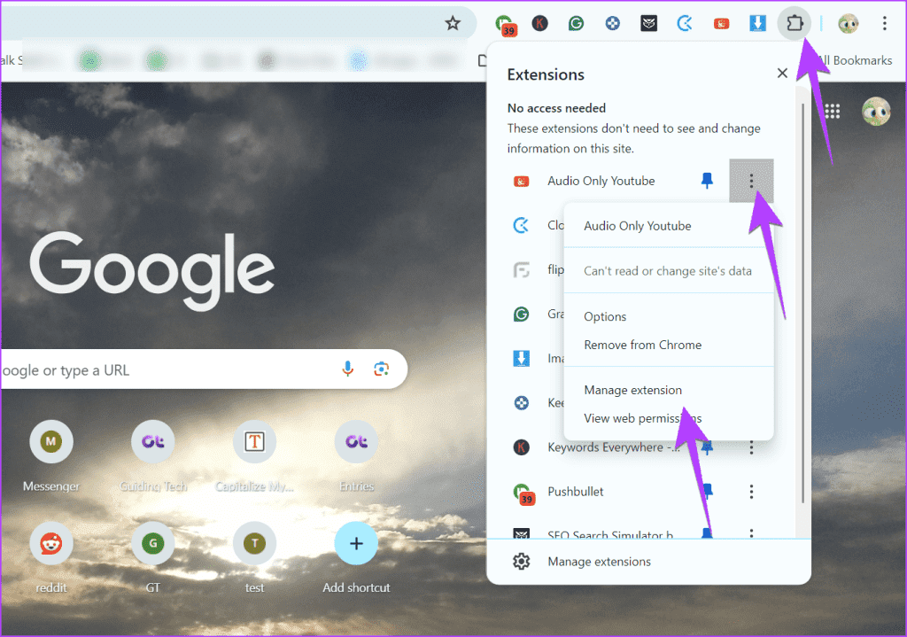 Chrome-extension-manage-1024x719-1 كيفية استعادة زر "تخصيص Chrome" المفقود